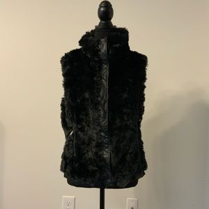 Forever 21 Faux fur black vest